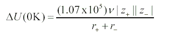 Kapustinskii Equation, Electrochemistry, Eformulae.com