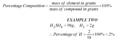 percentage formula chemistry