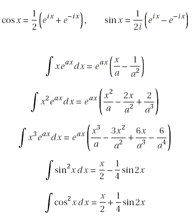 Mathematical Formulae for Physical Chemistry, Physical Chemistry, Eformulae.com